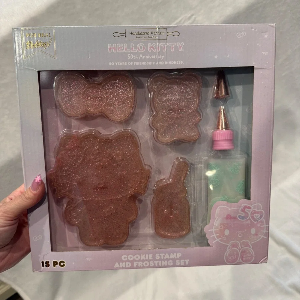 Hello Kitty 50th Anniversary Cookie‎ Stamp and Frosting Set 15PC